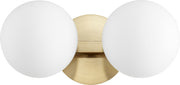 Quorum - 539-2-80 - Two Light Vanity - Jasper - Aged Brass