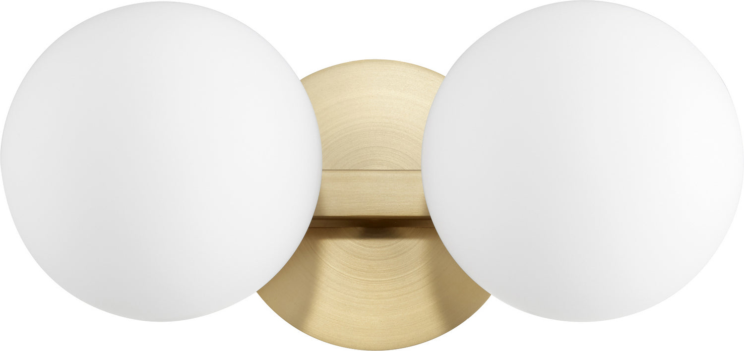 Quorum - 539-2-80 - Two Light Vanity - Jasper - Aged Brass