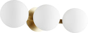 Quorum - 539-3-80 - Three Light Vanity - Jasper - Aged Brass