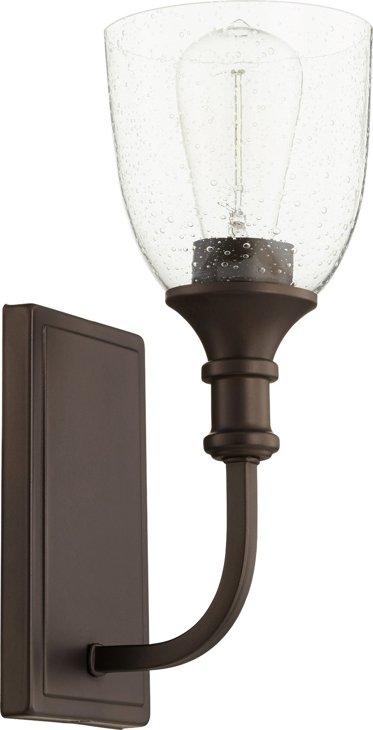Quorum - 5411-1-186 - One Light Wall Mount - Richmond - Oiled Bronze|Clear Seeded