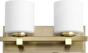 Quorum - 5669-2-80 - Two Light Wall Mount - KAPLAN - Aged Brass