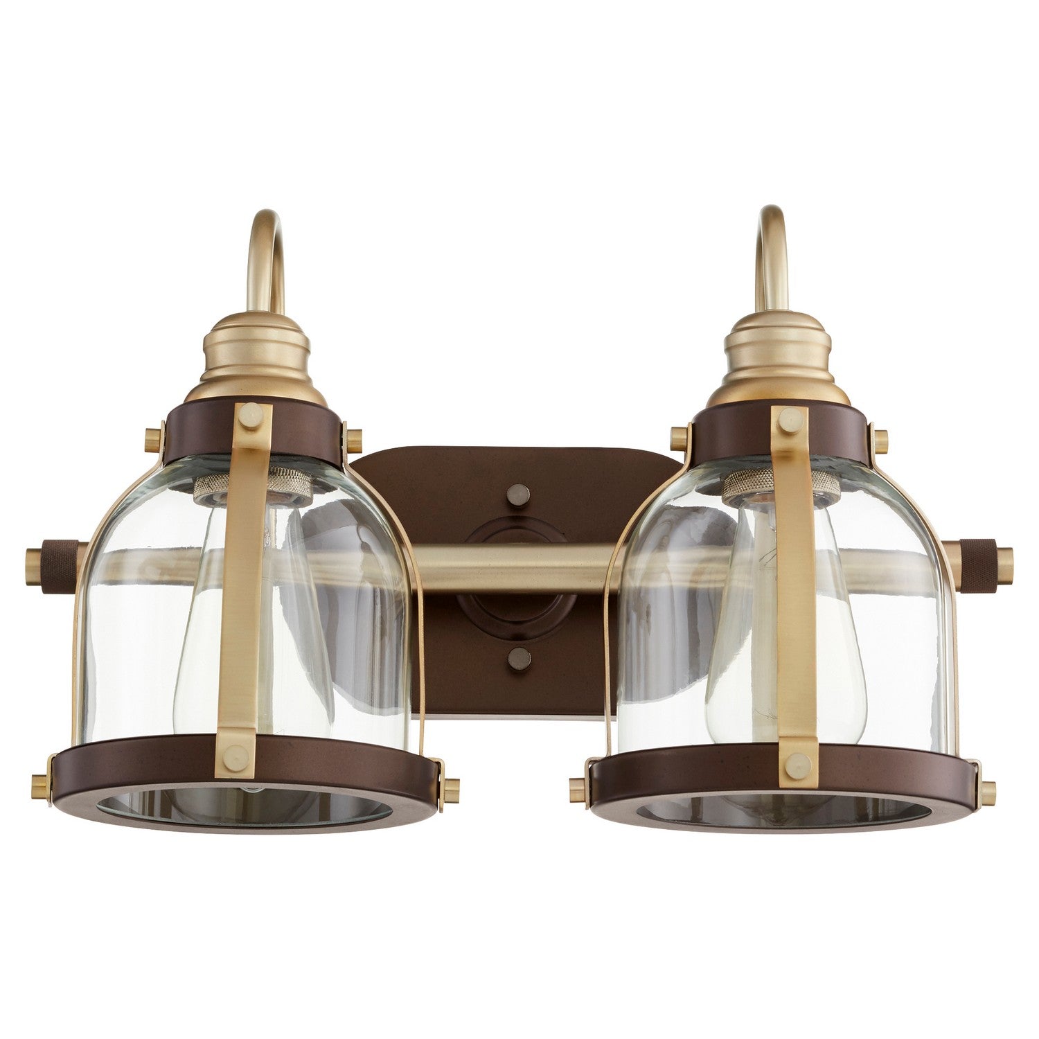 Quorum - 586-2-8086 - Two Light Vanity - Denny - Aged Brass|Oiled Bronze