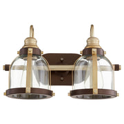 Quorum - 586-2-8086 - Two Light Vanity - Denny - Aged Brass|Oiled Bronze