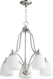 Quorum - 6369-5-65 - Five Light Chandelier - Barkley - Satin Nickel