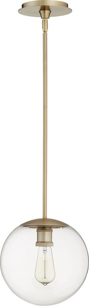 Quorum - 80-10-80 - One Light Pendant - Globe Pendants - Aged Brass