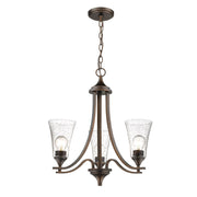 Millennium - 1463-RBZ - Three Light Chandelier - Natalie - Rubbed Bronze