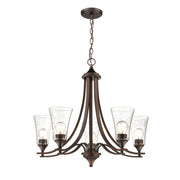 Millennium - 1465-RBZ - Five Light Chandelier - Natalie - Rubbed Bronze