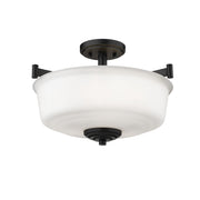 Millennium - 163-MB - Three Light Semi-Flush Mount - Burbank - Matte Black