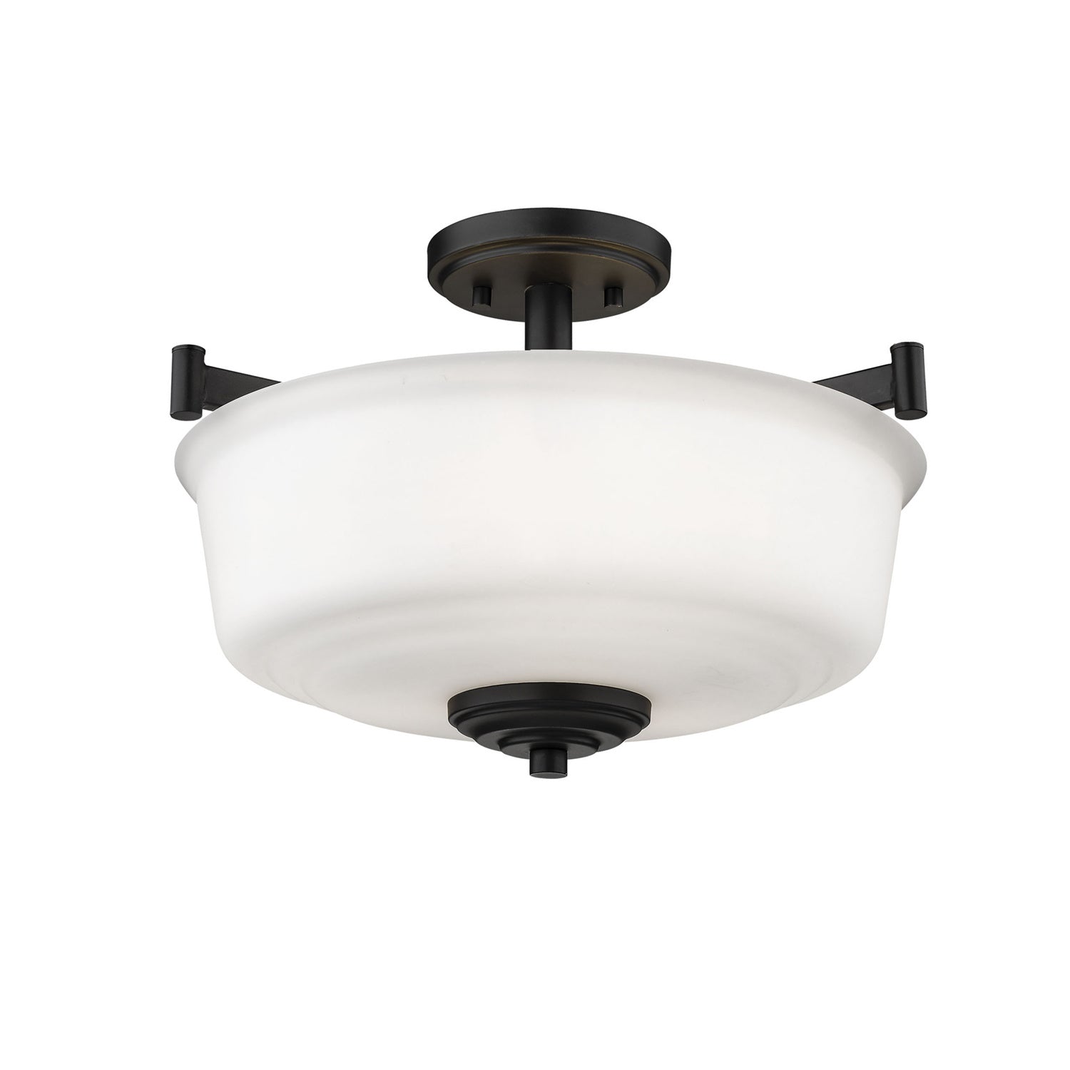 Millennium - 163-MB - Three Light Semi-Flush Mount - Burbank - Matte Black