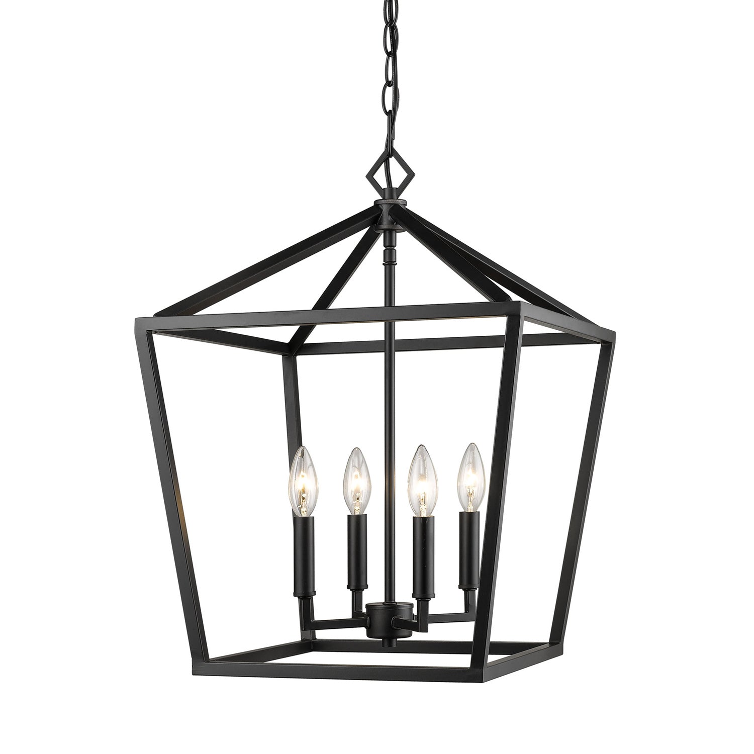 Millennium - 3244-MB - Four Light Pendant - Matte Black