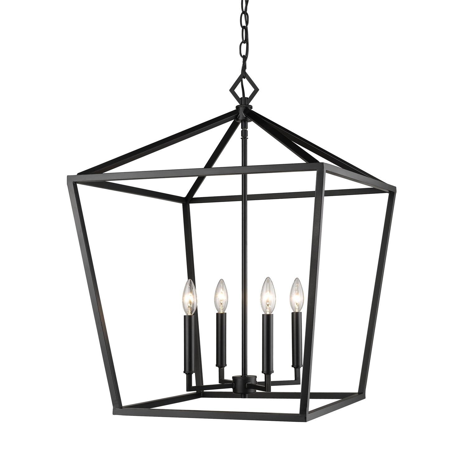 Millennium - 3254-MB - Four Light Pendant - Matte Black