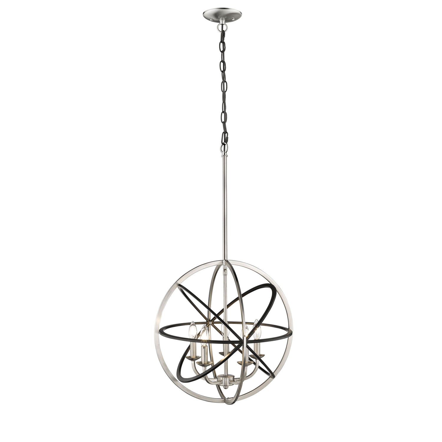 Millennium - 3397-MB/BN - Five Light Pendant - Matte Black/Brushed Nickel