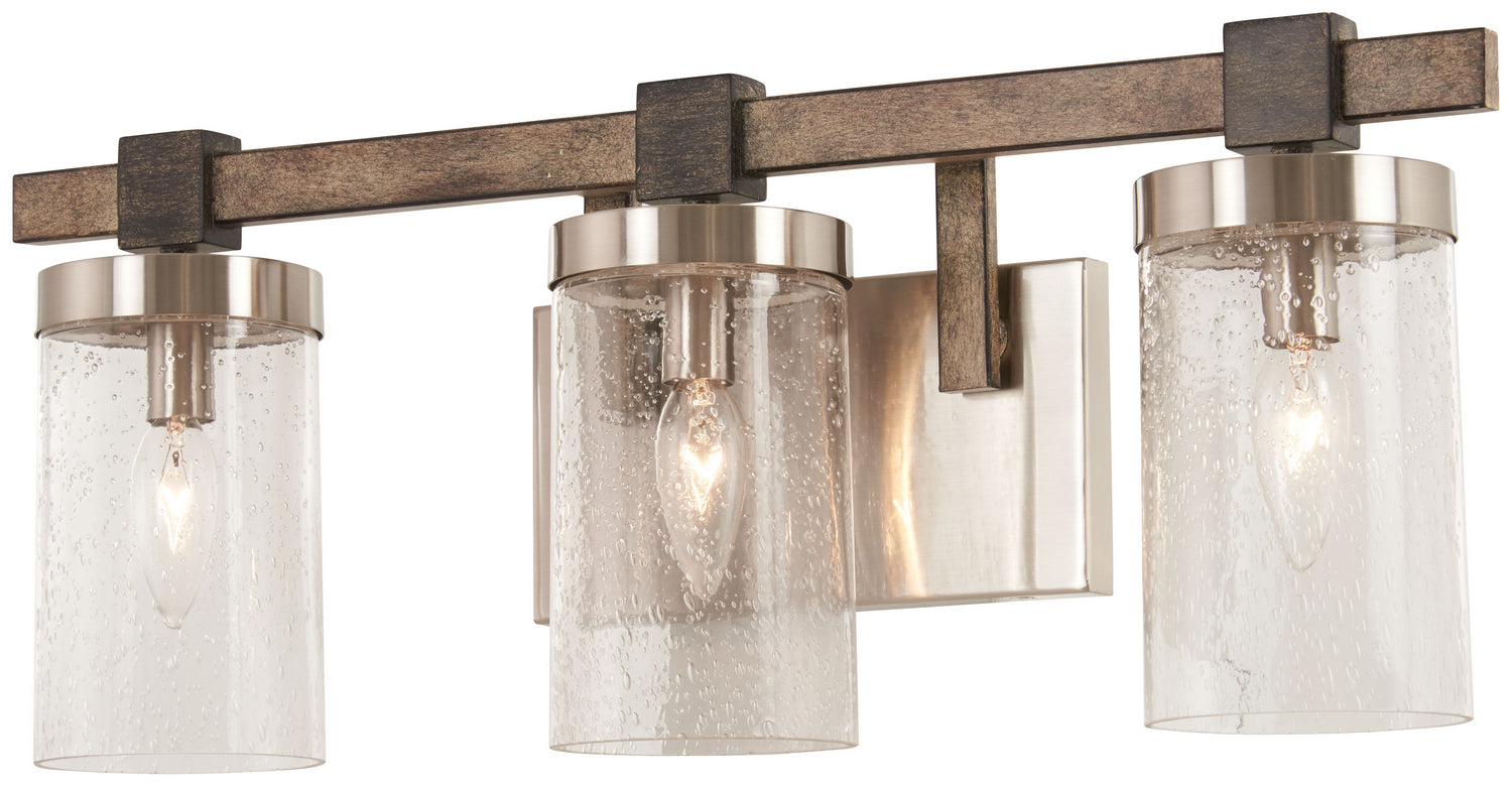 Minka-Lavery - 4633-106 - Three Light Bath - Bridlewood - Stone Grey w/Brushed Nickel