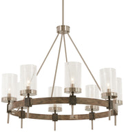 Minka-Lavery - 4638-106 - Eight Light Chandelier - Bridlewood - Stone Grey w/Brushed Nickel