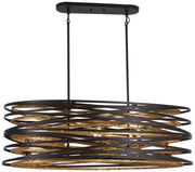 Minka-Lavery - 4676-111 - Eight Light Island Pendant - Vortic Flow - Dark Bronze w/Mosaic Gold Interior