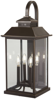 Minka-Lavery - 72593-143C - Four Light Outdoor Wall Mount - Miner's Loft - Oil Rubbed Bronze w/Gold Highlights