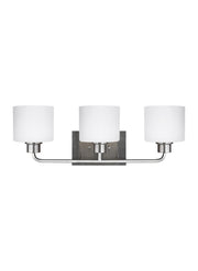 Generation Lighting - 4428803-962 - Three Light Wall / Bath - Canfield - Brushed Nickel