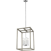 Generation Lighting - 5134504-872 - Four Light Hall / Foyer Pendant - Moffet Street - Washed Pine