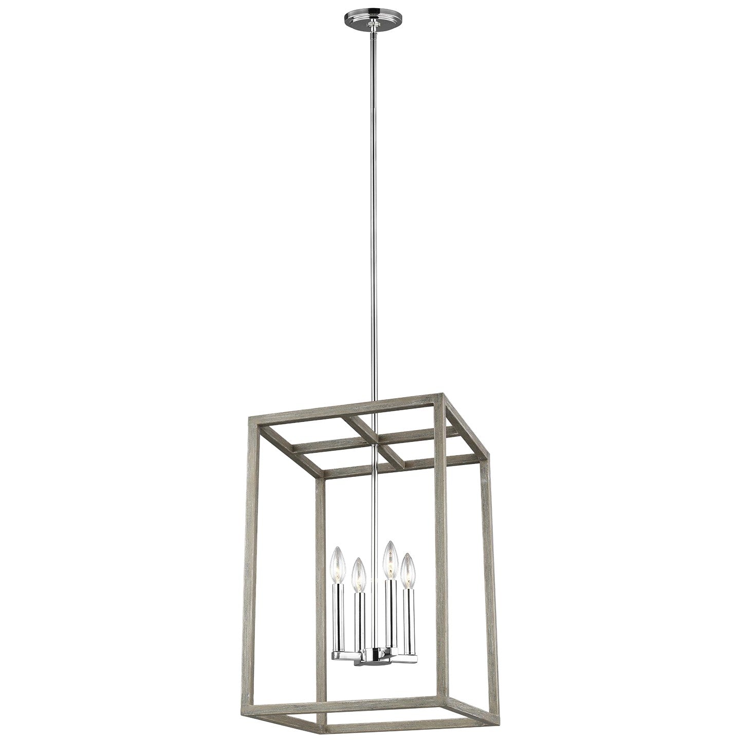 Generation Lighting - 5134504EN-872 - Four Light Hall / Foyer - Moffet Street - Washed Pine
