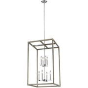 Generation Lighting - 5134508-872 - Eight Light Hall / Foyer Pendant - Moffet Street - Washed Pine