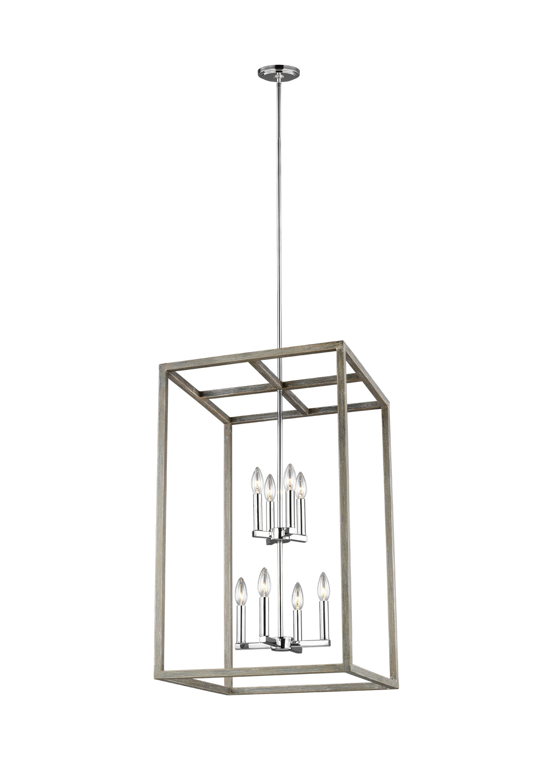 Generation Lighting - 5134508EN-872 - Eight Light Hall / Foyer - Moffet Street - Washed Pine