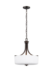 Generation Lighting - 6528803-710 - Three Light Pendant - Canfield - Bronze
