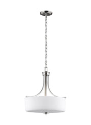 Generation Lighting - 6528803-962 - Three Light Pendant - Canfield - Brushed Nickel