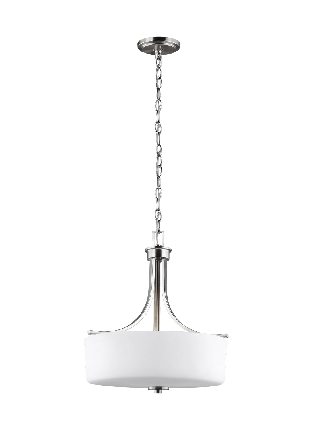 Generation Lighting - 6528803-962 - Three Light Pendant - Canfield - Brushed Nickel