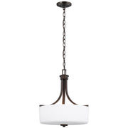 Generation Lighting - 6528803EN3-710 - Three Light Pendant - Canfield - Bronze