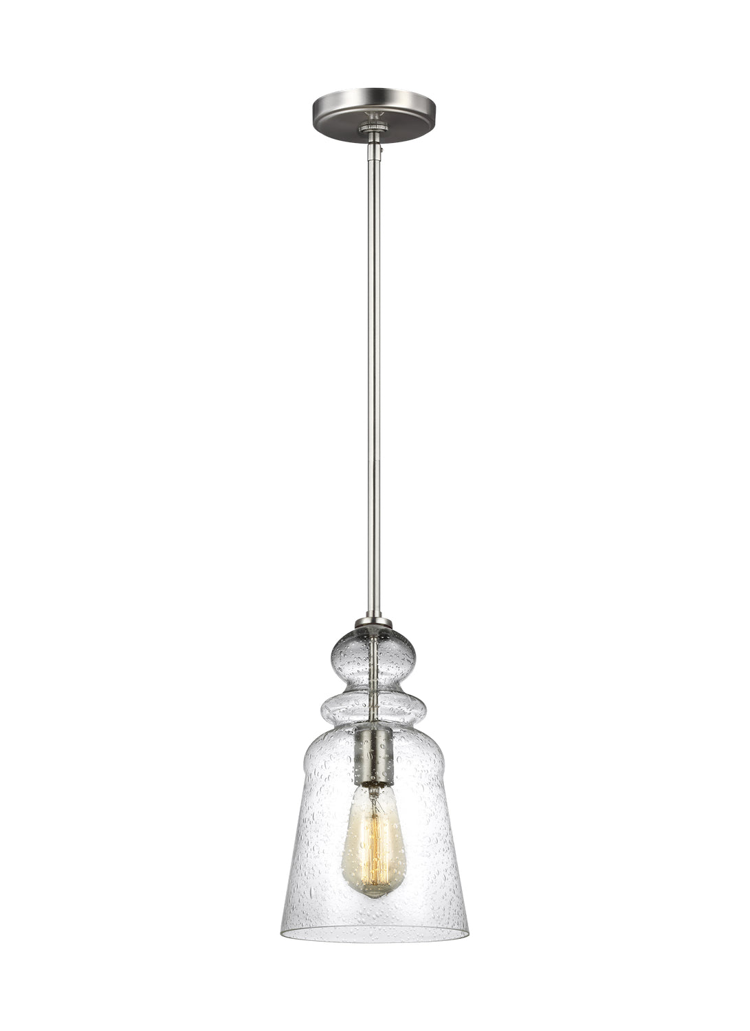 Generation Lighting - 6536901-962 - One Light Pendant - Kea - Brushed Nickel