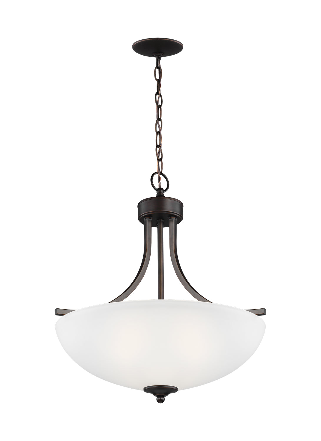 Generation Lighting - 6616503-710 - Three Light Pendant - Geary - Bronze