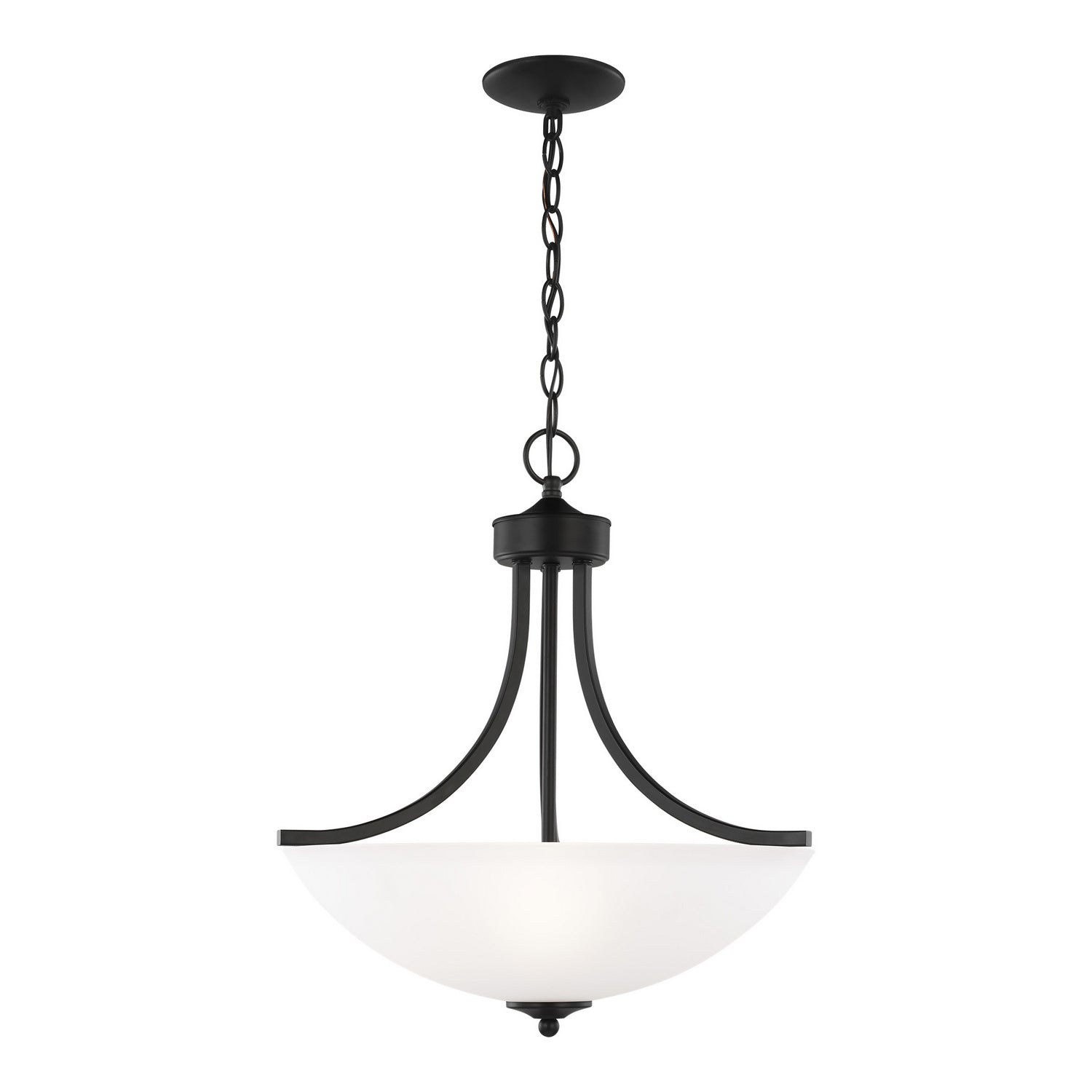 Generation Lighting - 6616503EN3-112 - Three Light Pendant - Geary - Midnight Black