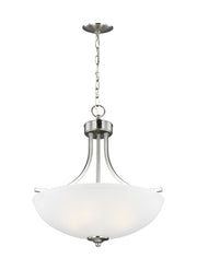 Generation Lighting - 6616503EN3-962 - Three Light Pendant - Geary - Brushed Nickel