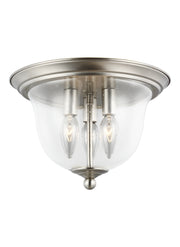 Generation Lighting - 7514503-962 - Three Light Flush Mount - Belton - Brushed Nickel