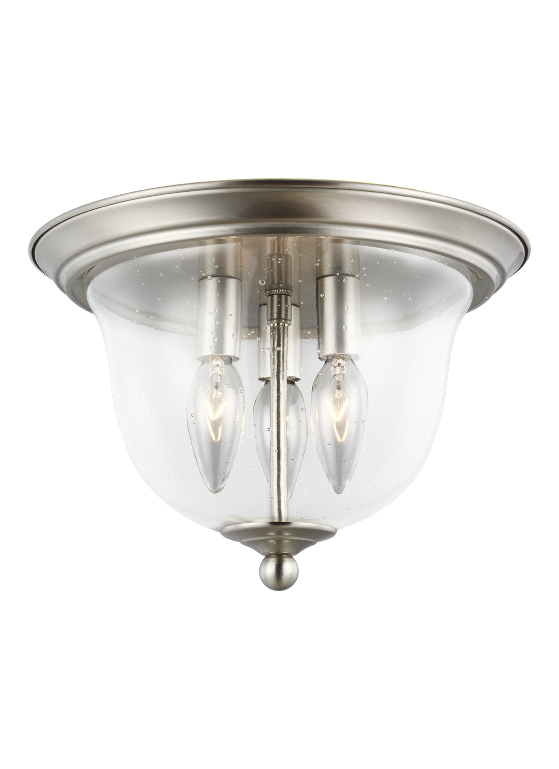 Generation Lighting - 7514503-962 - Three Light Flush Mount - Belton - Brushed Nickel
