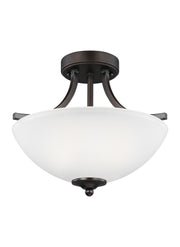 Generation Lighting - 7716502EN3-710 - Two Light Semi-Flush Convertible Pendant - Geary - Bronze