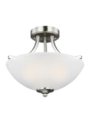 Generation Lighting - 7716502EN3-962 - Two Light Semi-Flush Convertible Pendant - Geary - Brushed Nickel