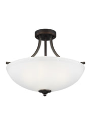 Generation Lighting - 7716503-710 - Three Light Semi-Flush Convertible Pendant - Geary - Bronze
