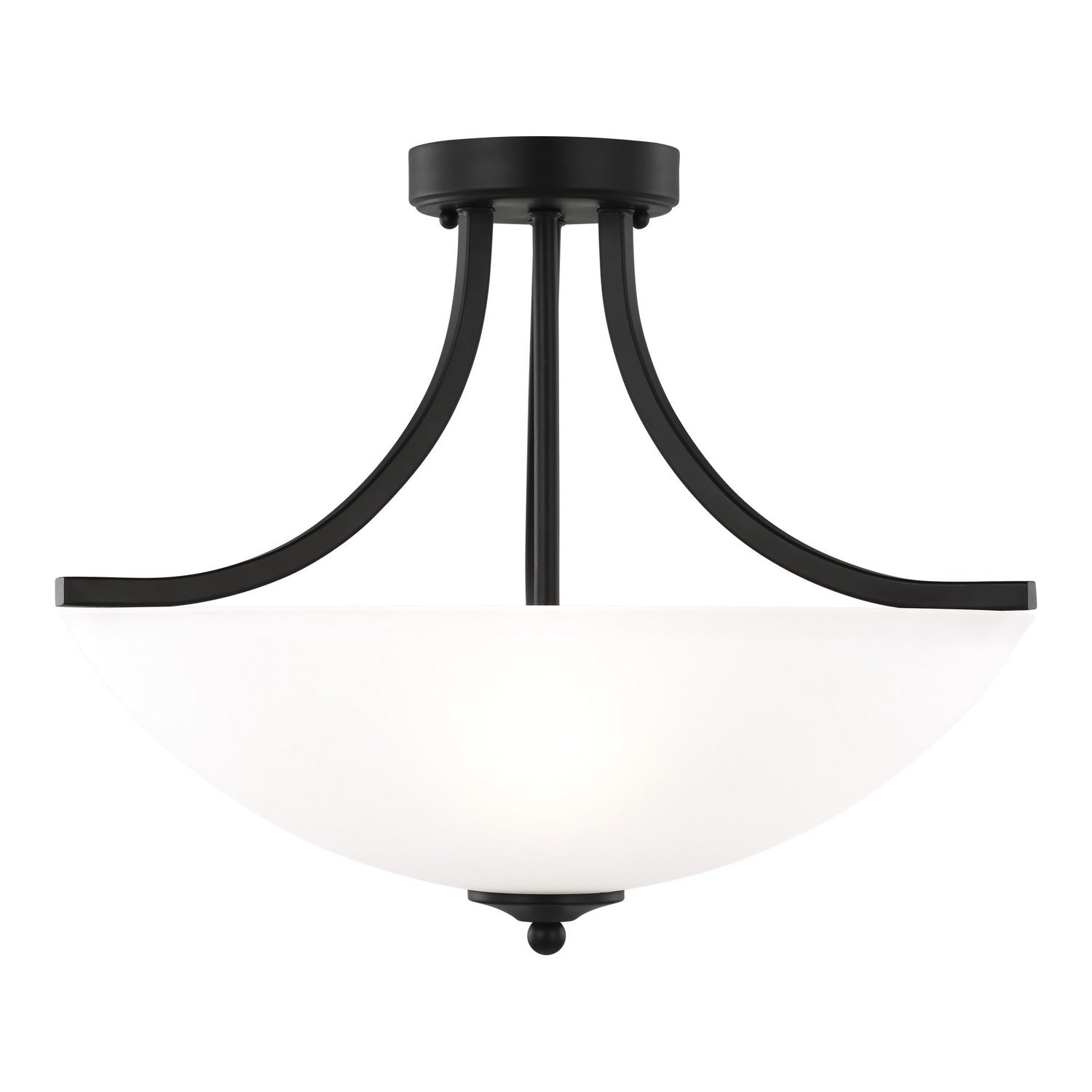 Generation Lighting - 7716503-112 - Three Light Semi-Flush Convertible Pendant - Geary - Midnight Black