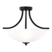 Generation Lighting - 7716503-112 - Three Light Semi-Flush Convertible Pendant - Geary - Midnight Black