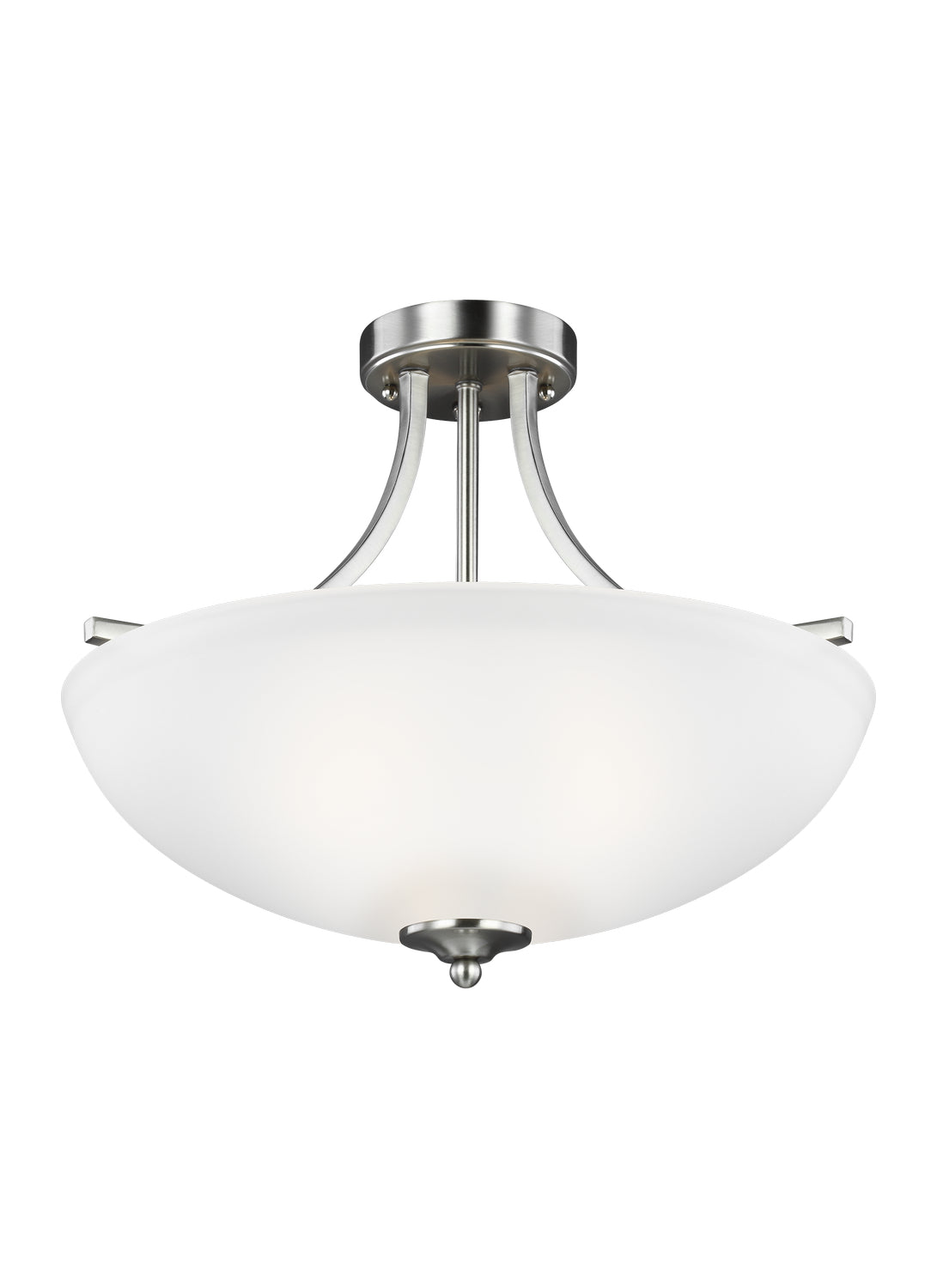 Generation Lighting - 7716503EN3-962 - Three Light Semi-Flush Convertible Pendant - Geary - Brushed Nickel