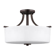 Generation Lighting - 7728803-710 - Three Light Semi-Flush Mount - Canfield - Bronze