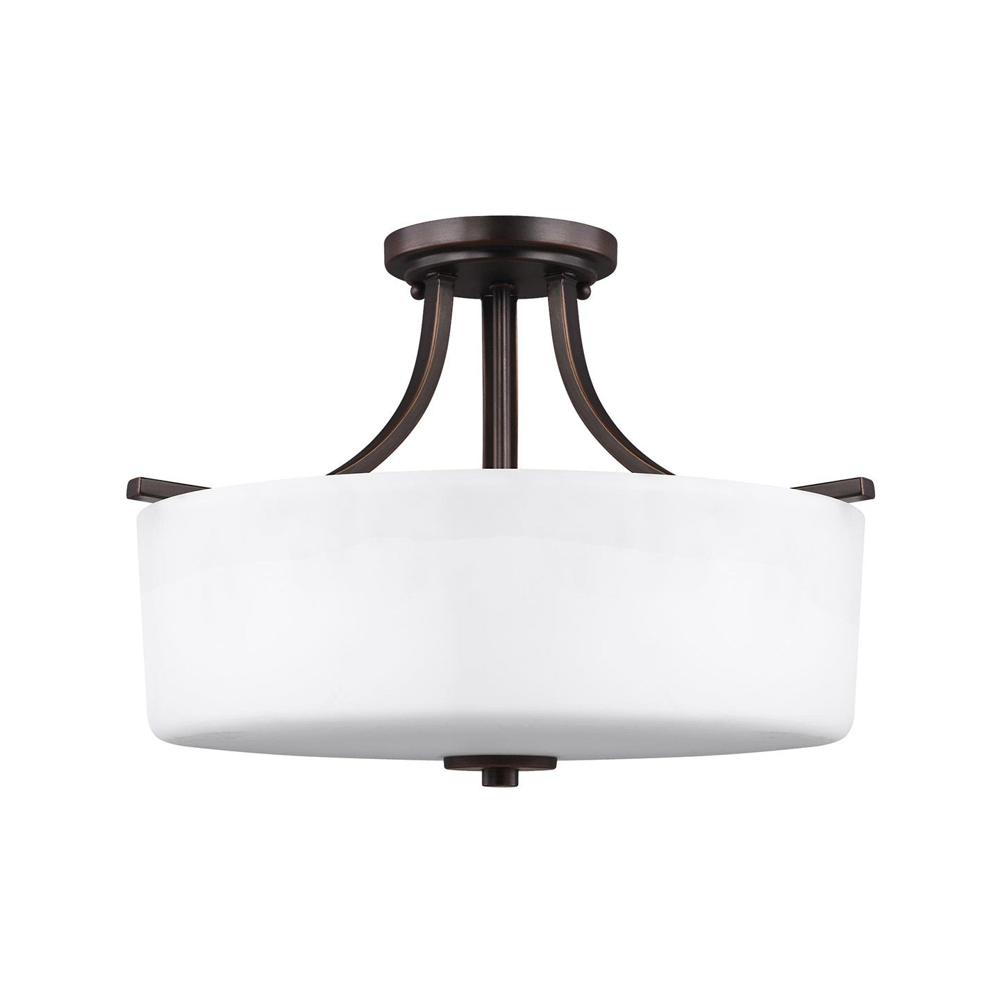 Generation Lighting - 7728803EN3-710 - Three Light Semi-Flush Mount - Canfield - Bronze