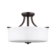 Generation Lighting - 7728803EN3-710 - Three Light Semi-Flush Mount - Canfield - Bronze