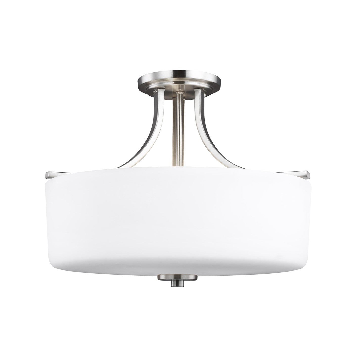 Generation Lighting - 7728803EN3-962 - Three Light Semi-Flush Mount - Canfield - Brushed Nickel