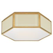 Visual Comfort Signature - KS 4120CRE/SB-FG - Two Light Flush Mount - Bradford - Cream and Soft Brass