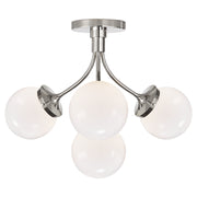 Visual Comfort Signature - KS 4407PN-WG - Four Light Semi Flush Mount - Prescott - Polished Nickel