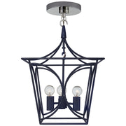 Visual Comfort Signature - KS 5143NVY/PN - Four Light Mini Lantern - Cavanagh - French Navy and Polished Nickel