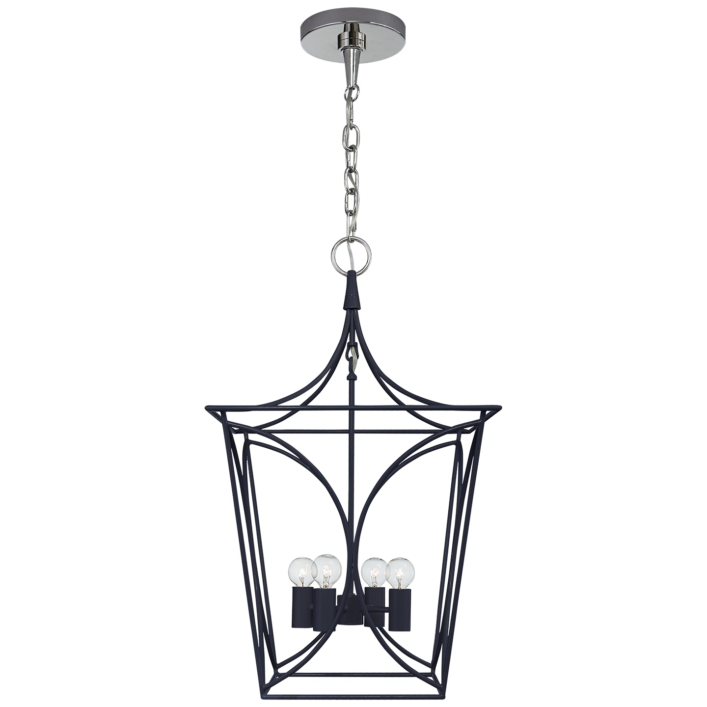Visual Comfort Signature - KS 5144NVY/PN - Four Light Lantern - Cavanagh - French Navy and Polished Nickel
