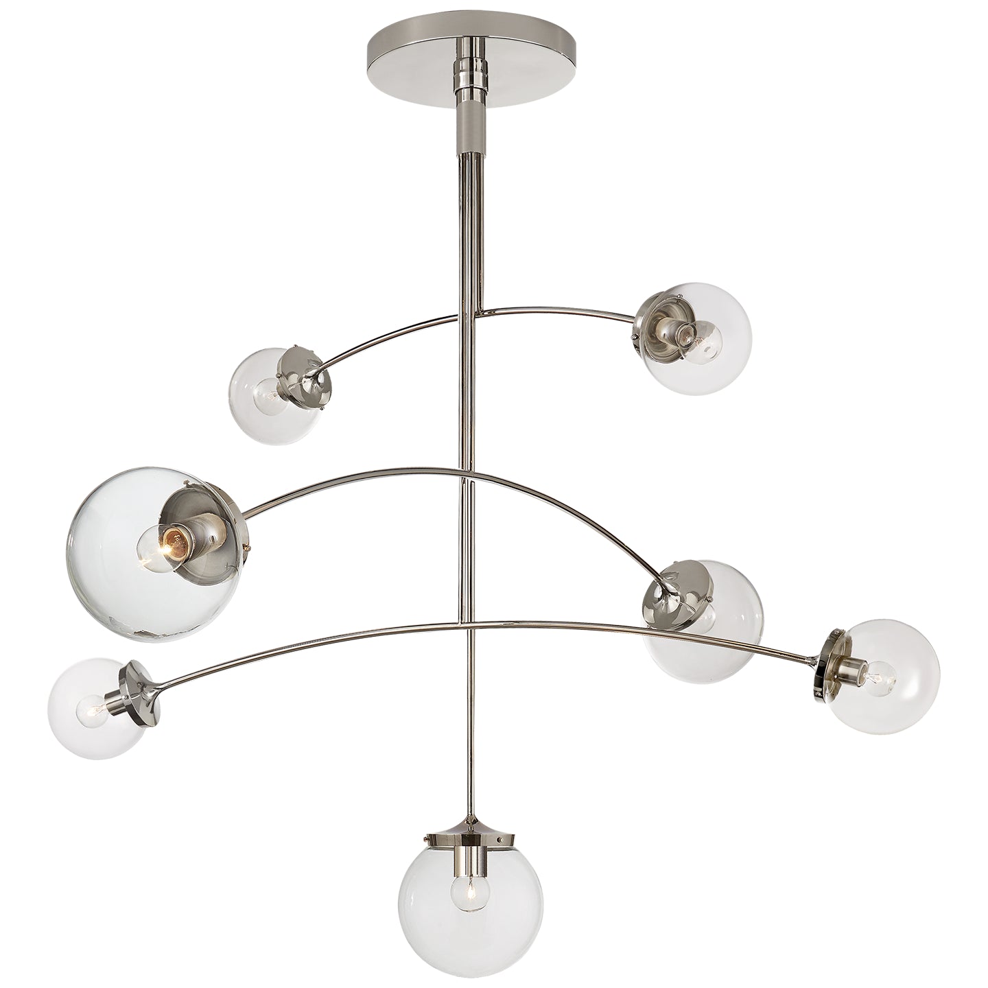 Visual Comfort Signature - KS 5404PN-CG - Seven Light Chandelier - Prescott - Polished Nickel